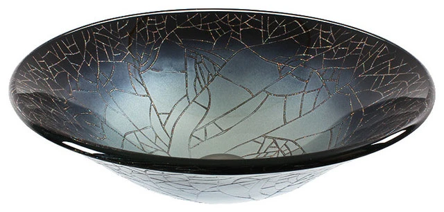 Dawn Kitchen & Bath Products, Inc Dawn Tempered Glass Handmade Vessel Sink-Round Shape