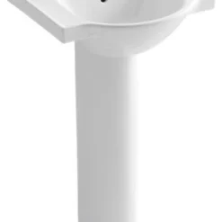 Kohler Veer 21" Pedestal Bathroom Sink With Single Faucet Hole, White