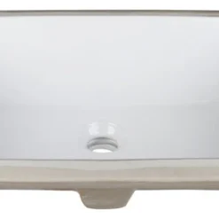 Hardware Resources Undermount Porcelain Rectangle Sink Basin