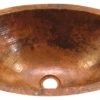 Artesano Copper Sinks Flat Rim Oval Bathroom Copper Sink