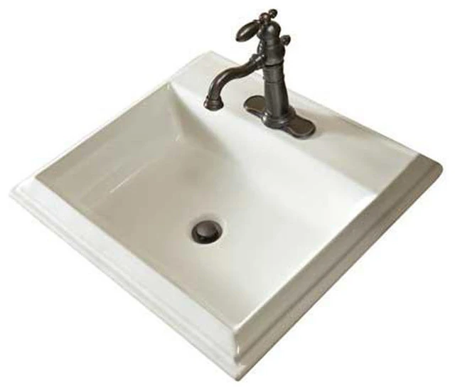 Mansfield Plumbing Products Mansfield Brentwood White 8" Center Drop, Lavatory Model 254-8-WHT