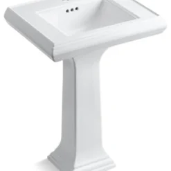Kohler Memoirs Classic 24" Pedestal Bathroom Sink With Single Faucet Hole, White