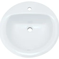 PROFLO PF191R 19" Self Rimming Round Bathroom Sink - White