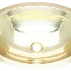 Hammermarc-CopperSinksDirect 19" Large Hammered Artisan Oval Bath Sink In Brass