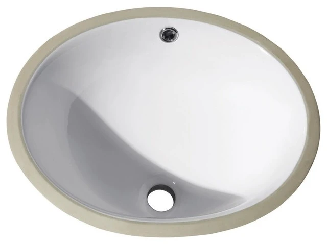 Avanity Corporation Avanity Undermount 18" Oval Vitreous China Ceramic Sink, White